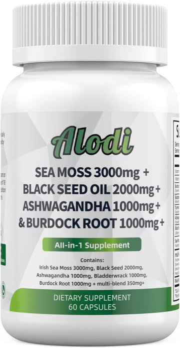 ALODI Super Seaweed Blend Supplement - Contains KSM-66 Ashwagandha, Black Seed Oil, Burdock Root, Kelp, Supports Digestion, Sleep, and Immune Health ALODIAu supplements