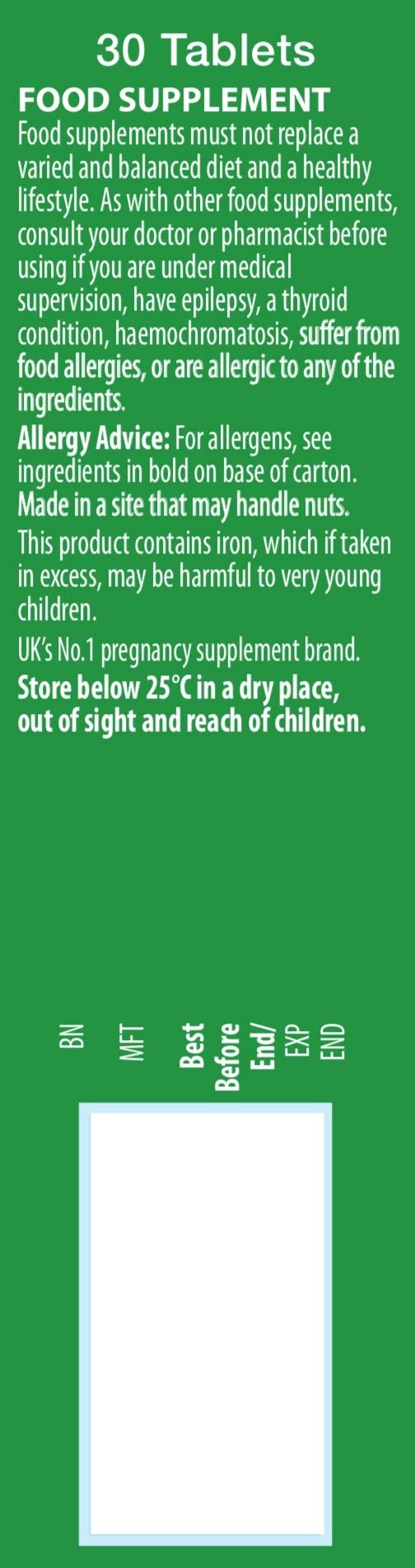 Pregnacare Conception Tablets, Pack of 30, 30 Count PregnacareUS supplements