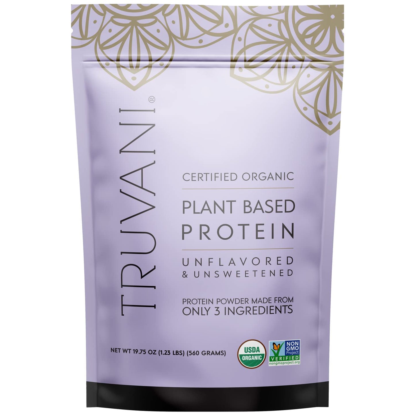 Truvani Organic Vegan Protein Powder Unflavored - 20g of Plant Based Protein, Organic TruvaniUS supplements