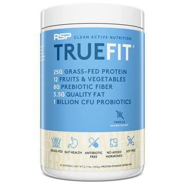 TrueFit Meal Replacement Shake Protein Powder, Grass Fed Whey + Organic Fruits RSP NUTRITIONAu supplements