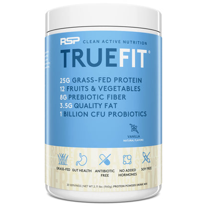 TrueFit Meal Replacement Shake Protein Powder, Grass Fed Whey + Organic Fruits RSP NUTRITIONUS supplements