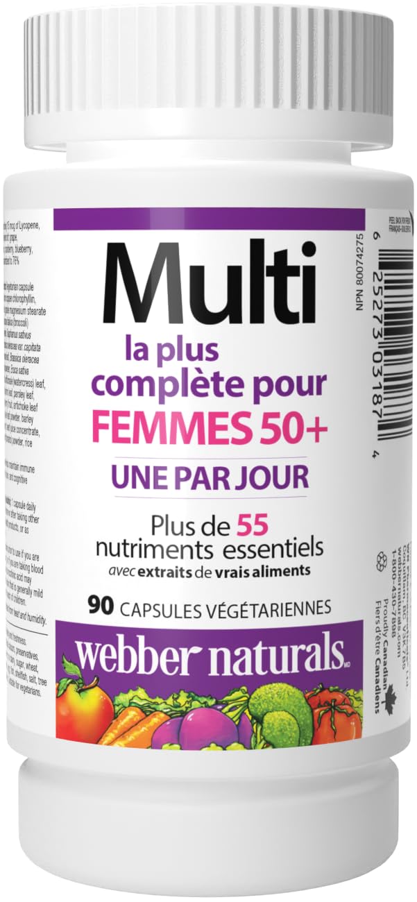 Webber Naturals Women's 50+ Most Complete Multi, 90 Vegetarian Capsules Webber NaturalsAu supplements