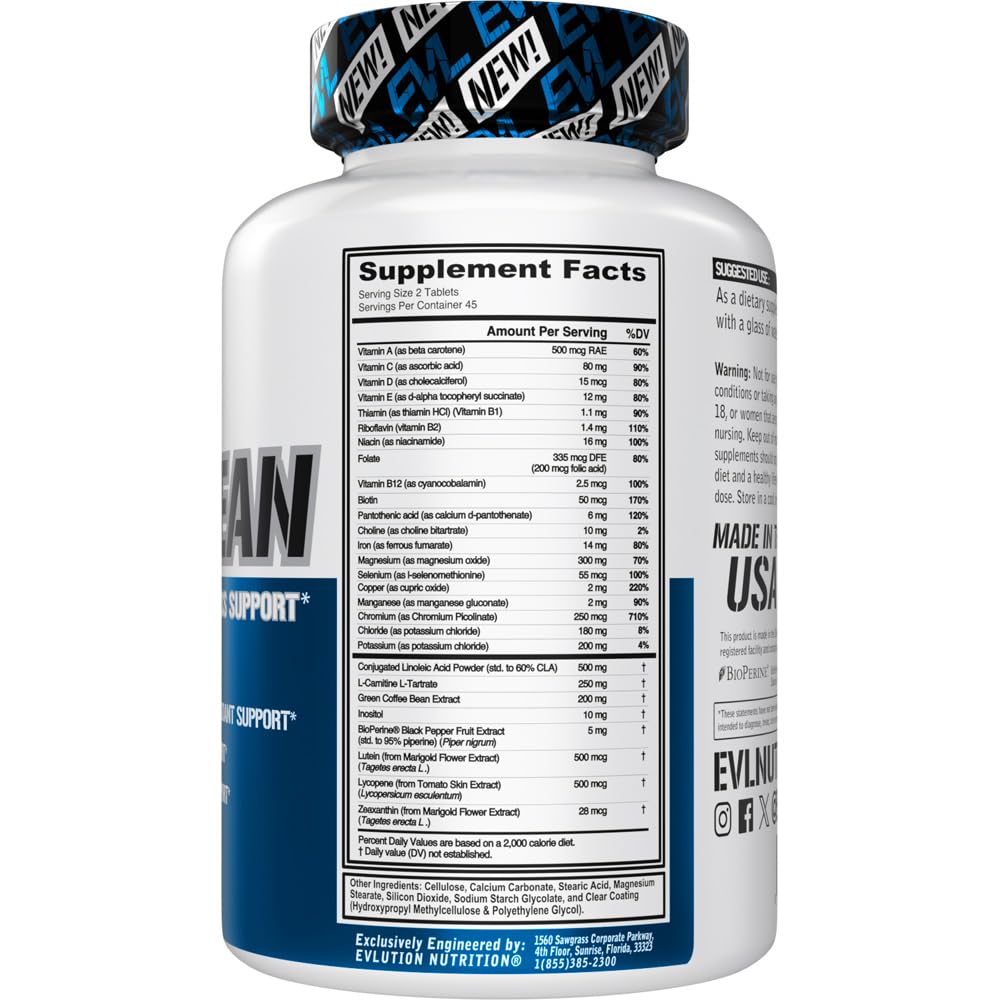 Evlution Nutrition VitaLean - Vitamins + Weight Loss Support - Key Vitamin + Core Antioxidant Support - Daily Nutrient & Weight Management Support - Bone, Eye & Immune Support - 45 Servings EvlutionAu supplements
