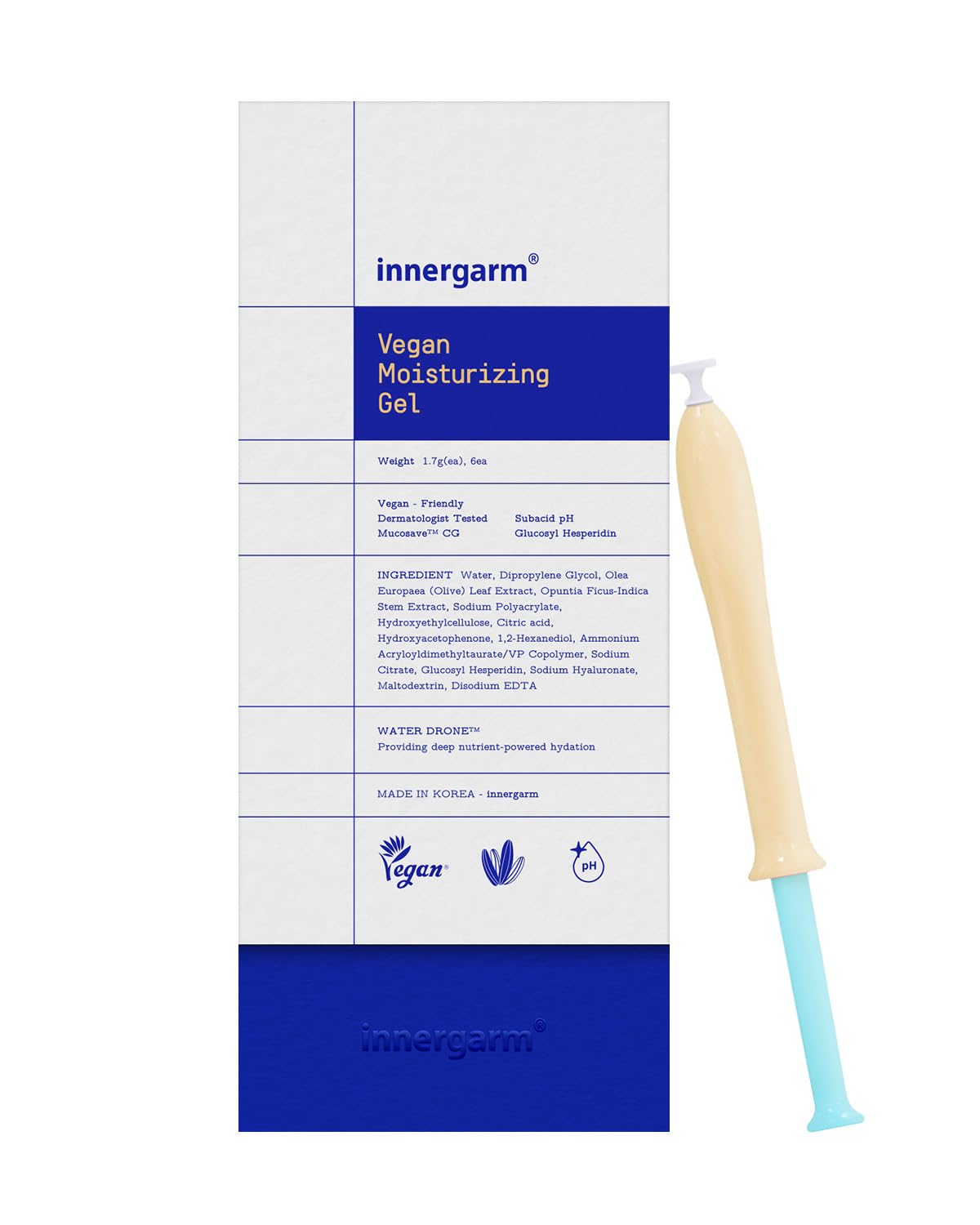 wettrust Innergarm Vegan Moisturizing Gel - pH Balanced Intimate Care for Women, Natural Ingredients, 6 Count wettrustAu supplements