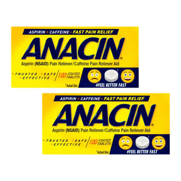 Anacin Fast Pain Relief Pain Reducer Aspirin Tablets, 200 Tabs (Value Pack of 2) ANACINAu supplements