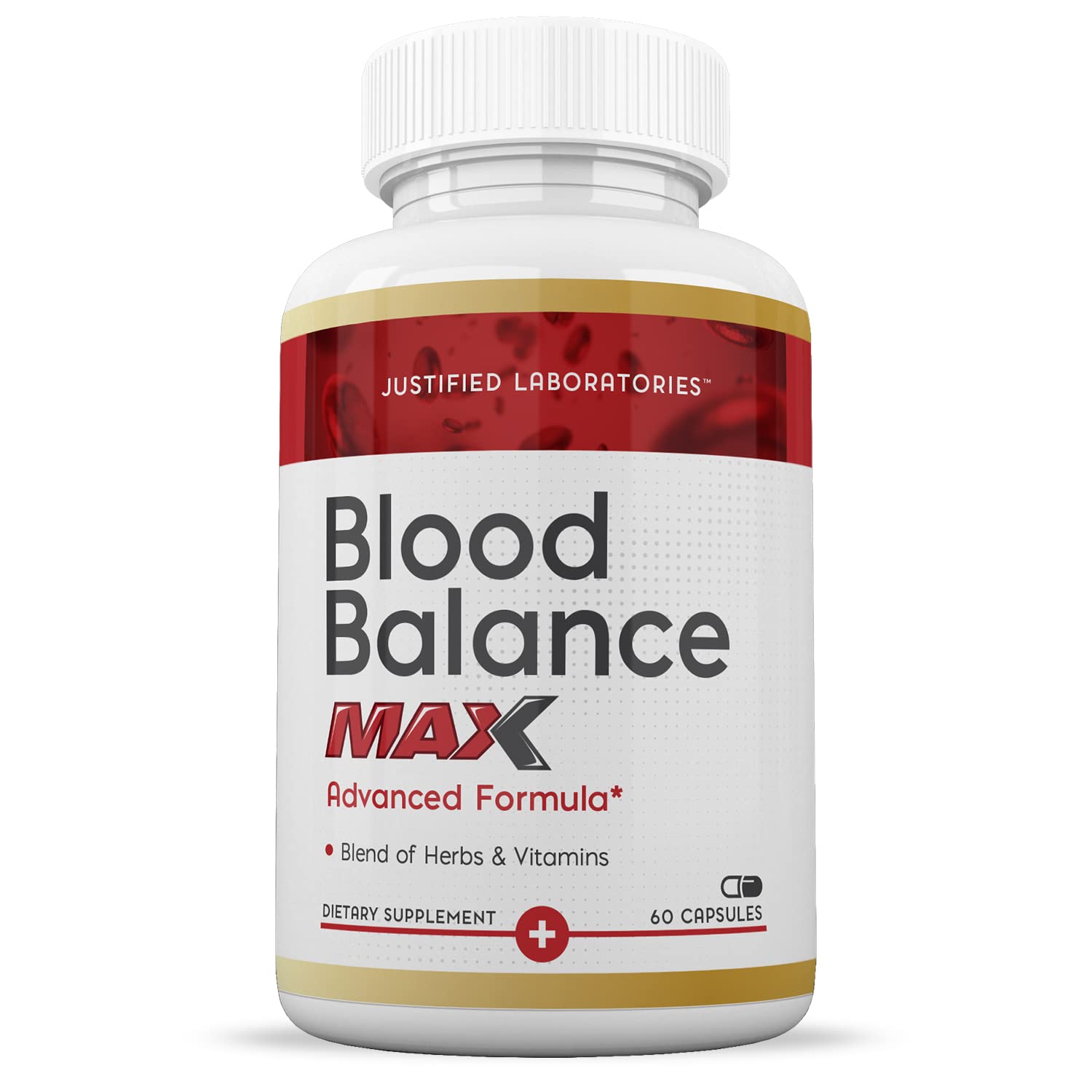Justified Laboratories (3 Pack Blood Balance Max 1295MG Formula Supplement Pills Justified LaboratoriesUS supplements