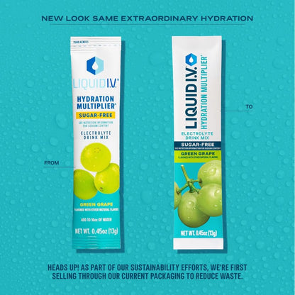 Liquid I.V.® Hydration Multiplier Sugar-Free - Green Grape | Electrolyte Powder Drink Mix | 1 Pack (14 Servings) Liquid I.V.US supplements