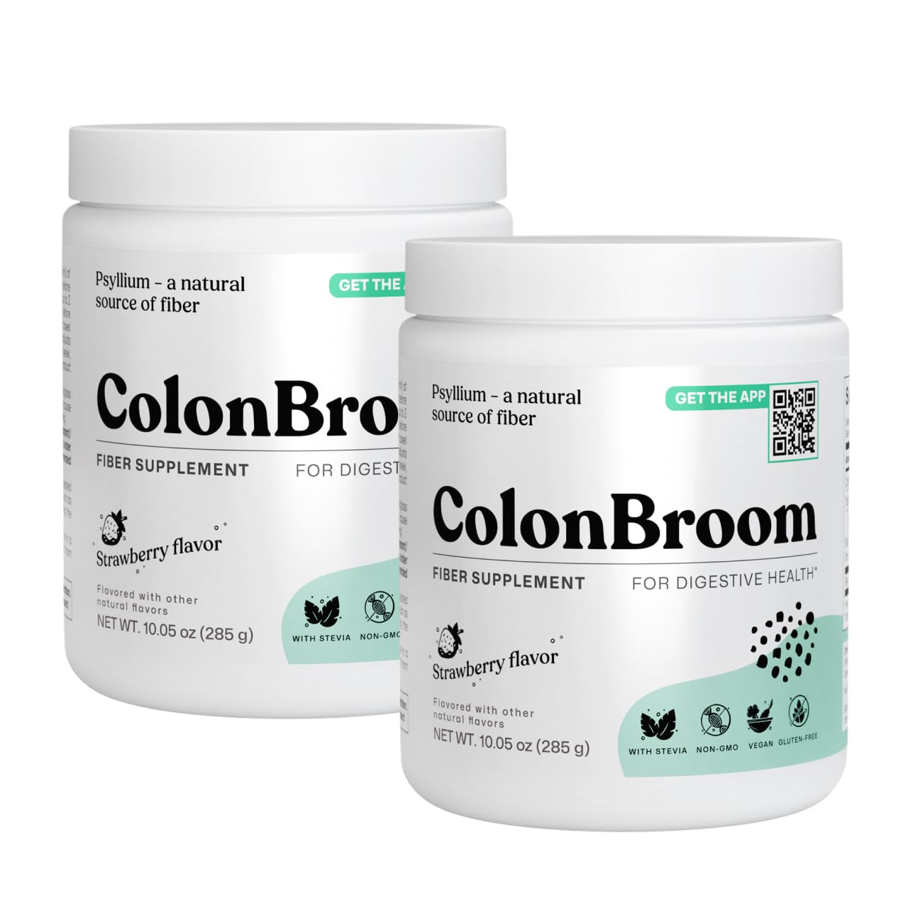ColonBroom Psyllium Husk Powder - Colon Cleanse for Bloating Relief & Gut Health - Fiber Powder Drink - Easy to Mix - Vegan, Gluten Free, Non-GMO - Strawberry (100 Servings) ColonBroomAu supplements
