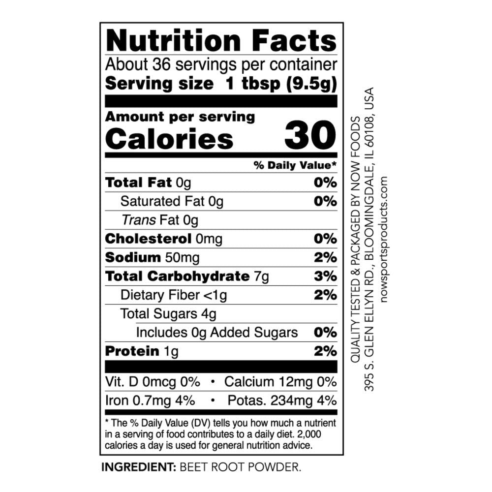NOW Sports Nutrition, Beet Root Powder, Super Food With Naturally Occurring Nitrates NOWAu supplements