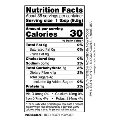 NOW Sports Nutrition, Beet Root Powder, Super Food With Naturally Occurring Nitrates NOWUS supplements