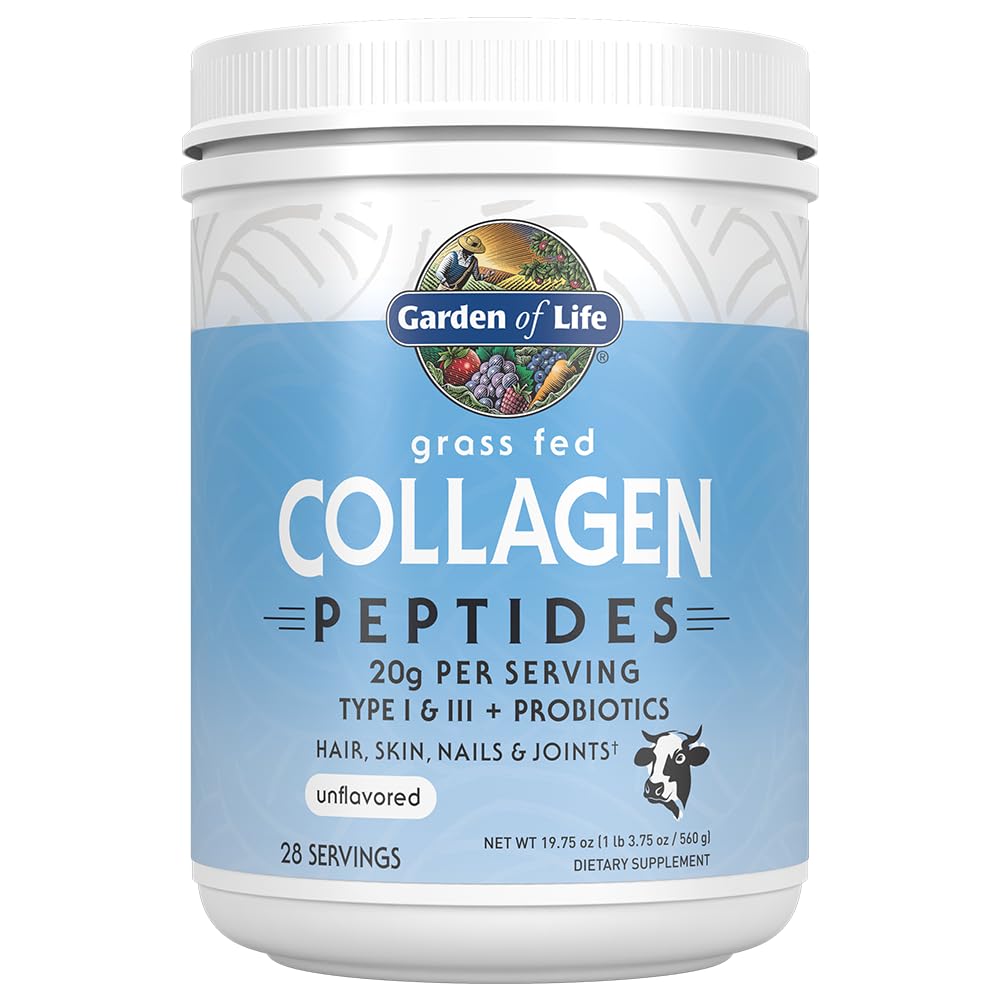 Garden of Life Grass Fed Collagen Peptides Powder Unflavored Collagen Powder for Women Men Hair Skin Nails Joints, Hydrolyzed Collagen Protein Supplements, Collagen for Women & Men, 28 Servings Garden of LifeAu supplements