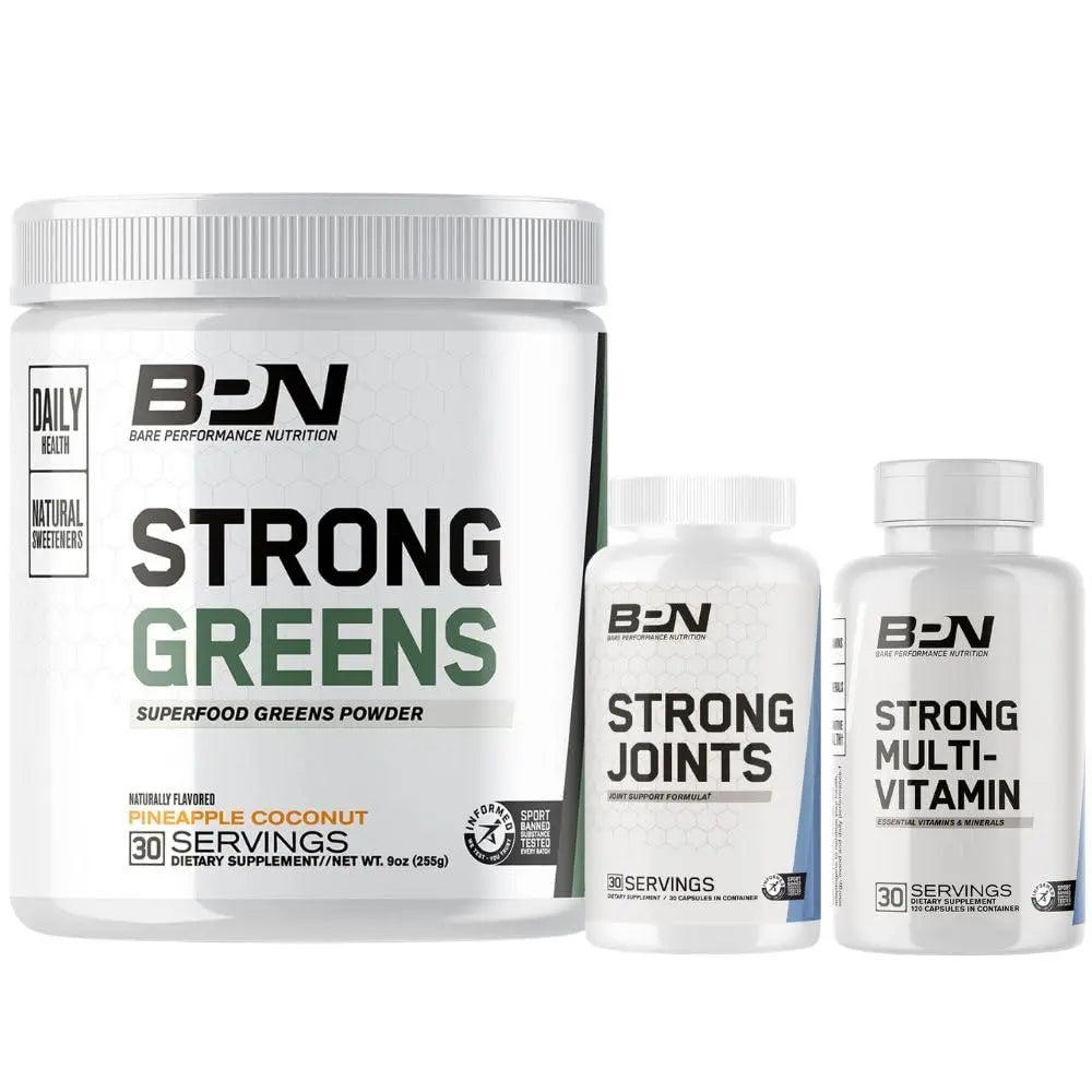 BARE PERFORMANCE NUTRITION BPN Strong Greens Superfood Powder, Strong Joints & Strong Multi-Vitamin Bundle BARE PERFORMANCE NUTRITIONAu supplements