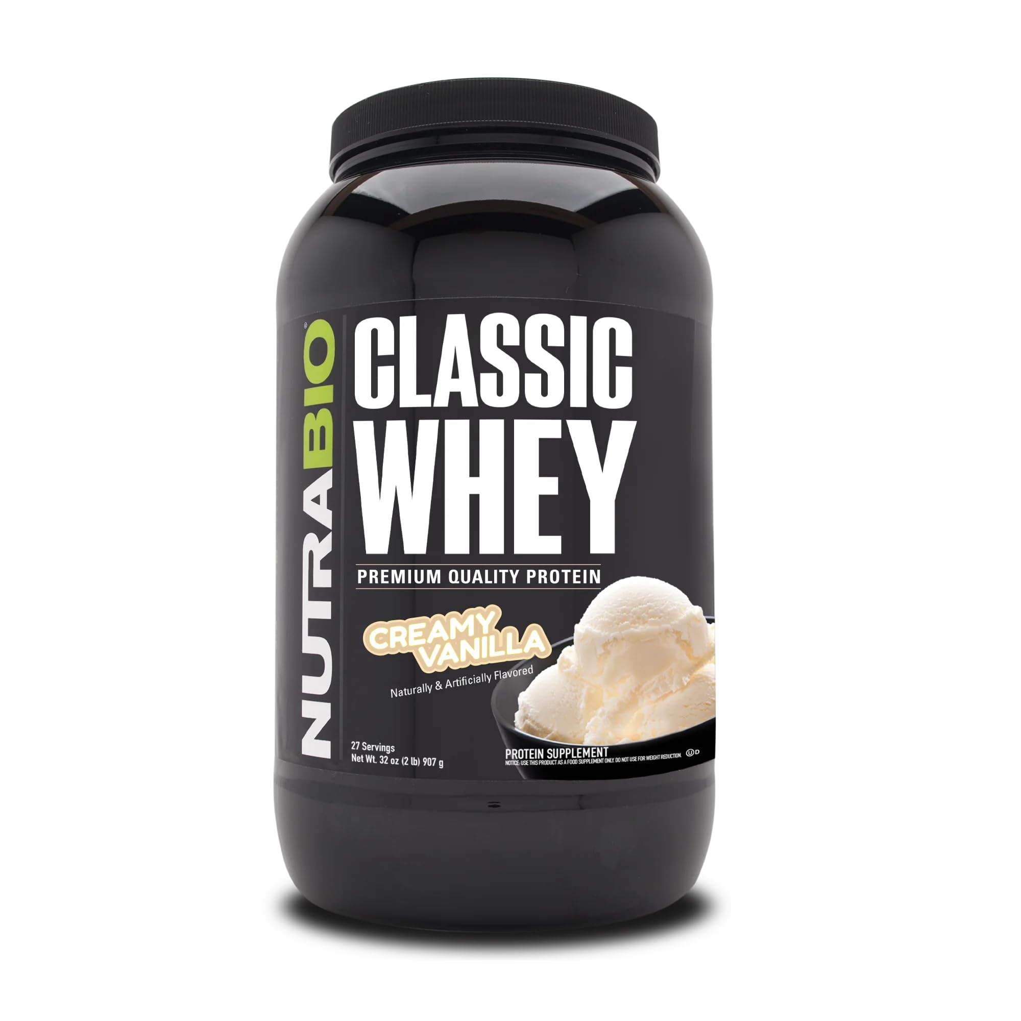 NutraBio Classic Whey Protein Powder- 25G of Protein Per Scoop - Full-Spectrum Amino NutraBioUS supplements