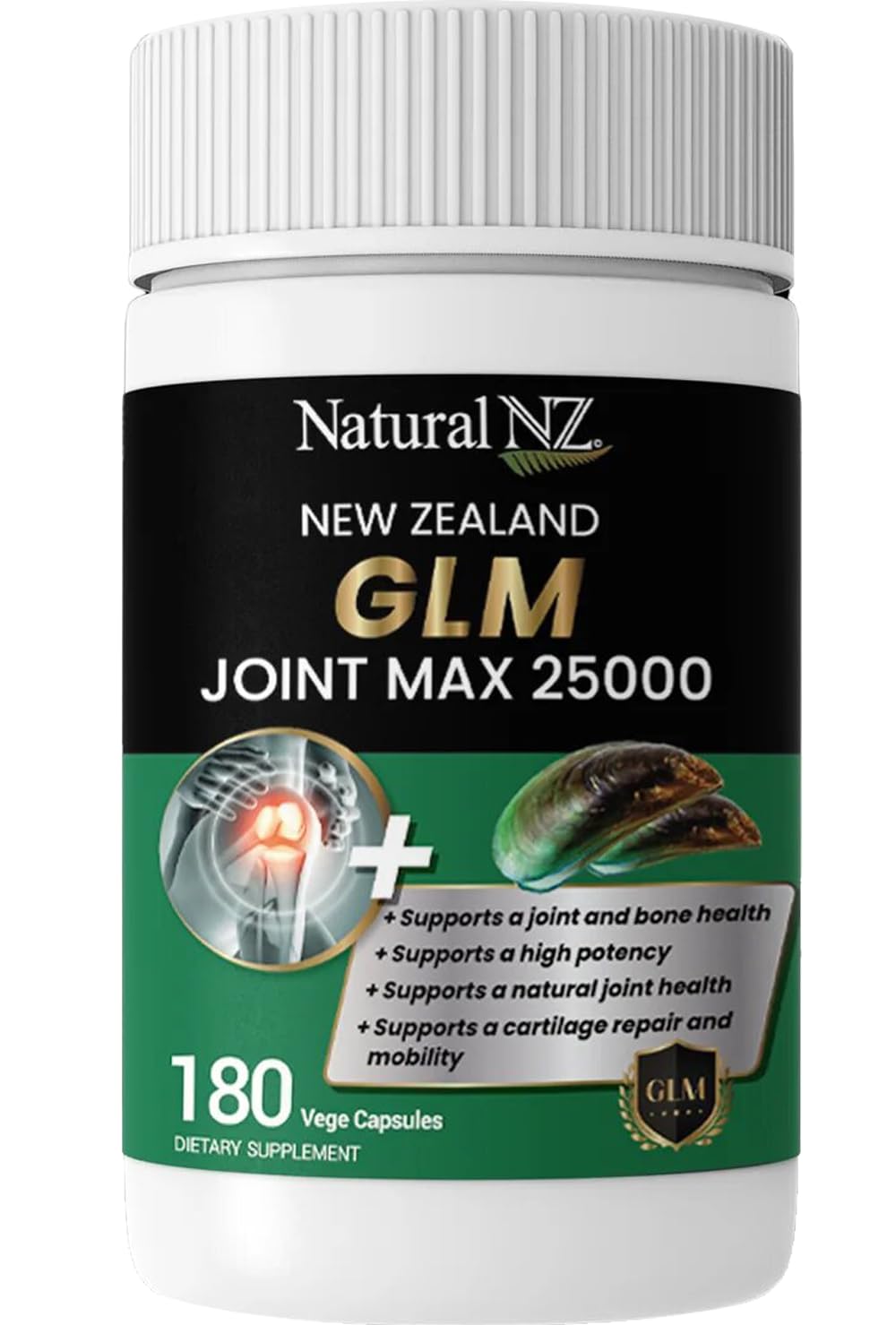 Natural NZ GLM (Green Lipped Mussel) Joint Max 25000 180 Capsuels (1) Natural NZAu supplements
