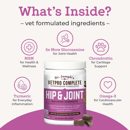 VetPro Dog Hip and Joint Supplement - Pain and Inflammation Relief Chews VetPro CompleteUS supplements