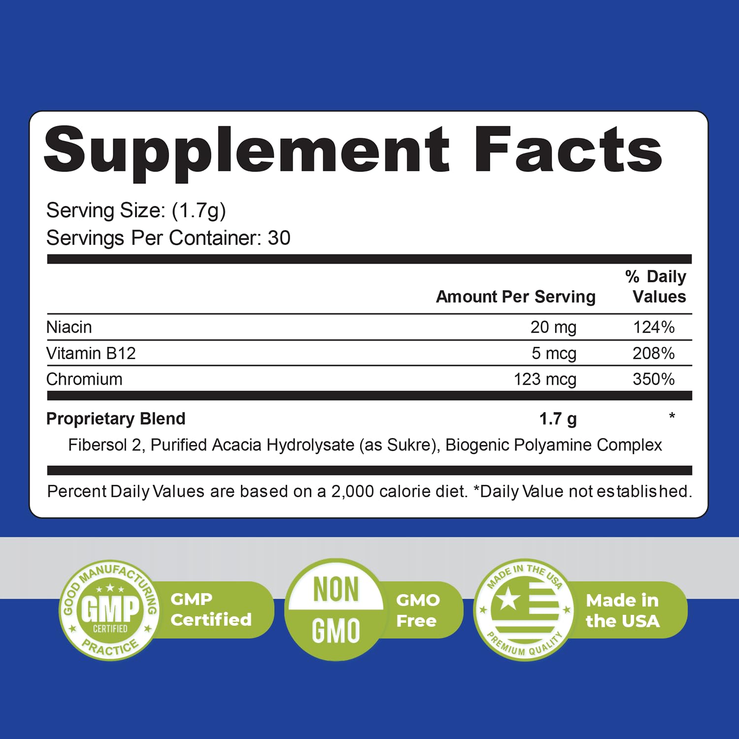 Nature’s NutriWave UltraFasting Complex Powder – Natural Supplement with Niacin, Vitamin B12 & Chromium – Made in the USA,Non-GMO, Easy-to-Use, 1 Month Supply, 1.79oz, 51g Nature’s NutriWaveAu supplements