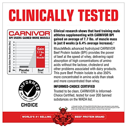 MuscleMeds Carnivor Beef Protein Isolate Powder, Chocolate Peanut Butter, 4.14 Pound MuscleMedsUS supplements