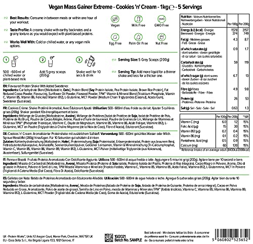 Protein Works - Vegan Mass Gainer Extreme | High Calorie Protein Powder | Weight Gainer Protein WorksAu supplements