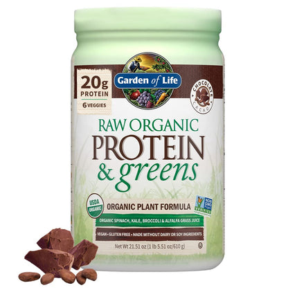 Garden Of Life, Powder Protein Greens Chocolate Organic, 22 Ounce Garden of LifeUS supplements