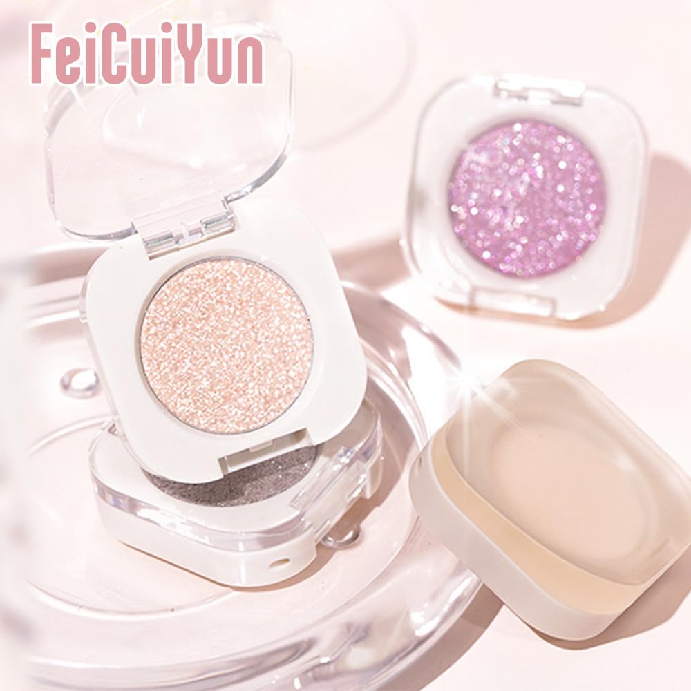 FeiCuiYun Glitter Shimmer Sparkle Eye Shadow Palette Makeup for Older Women, Pearl White Silver Glitter Shimmer Metallic Holographic Iridescent Cream Iridescent Single Monochrome Eyeshadow Makeup, 11 FeiCuiYunAu supplements