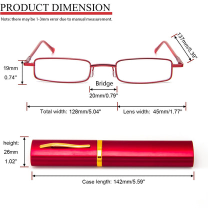 REAVEE 3 Pack Slim Pen Reading Glasses Small Tube Stylish Readers for Women Men REAVEEUS supplements