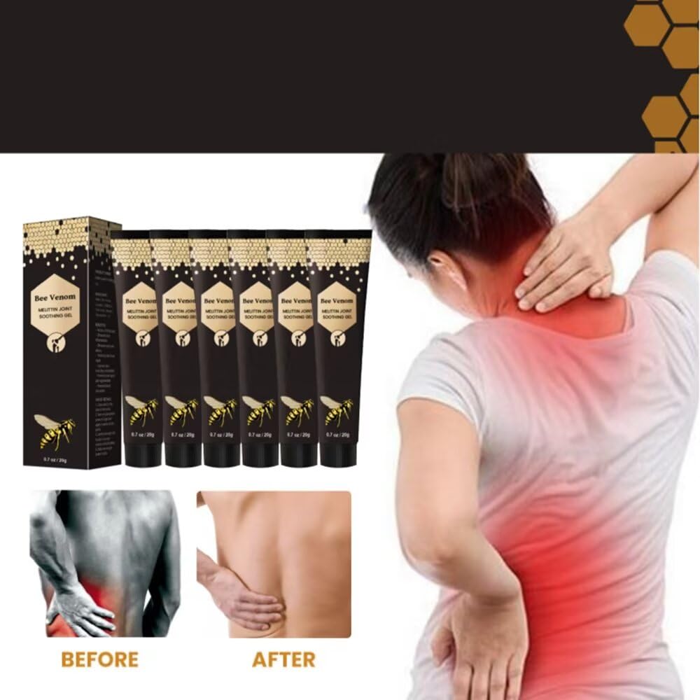 ETKOVNJ 6 Packs Bee Venom Cream, Bee Venom Bone Gel Joint Gel for Neck, Waist, Back of Hands, Feet and Legs ETKOVNJAu supplements