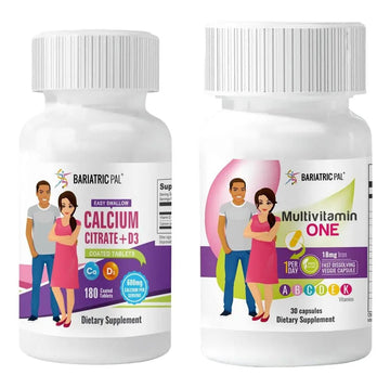 BariatricPal 30-Day Bariatric Vitamin Bundle Multivitamin ONE 1 per Day! Capsule with 18mg Iron Easy Swallow Calcium Citrate (600mg) BariatricPalAu supplements