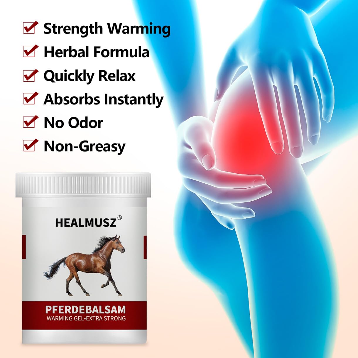 Horse Chestnut Cream Extra Strength Warming Massage Gel 16.9 Fl Oz (500mL) - Pferdebalsam for Varicose Veins, Muscle, Neck & Joint Discomfort, Bruises and Numbness ciwollAu supplements