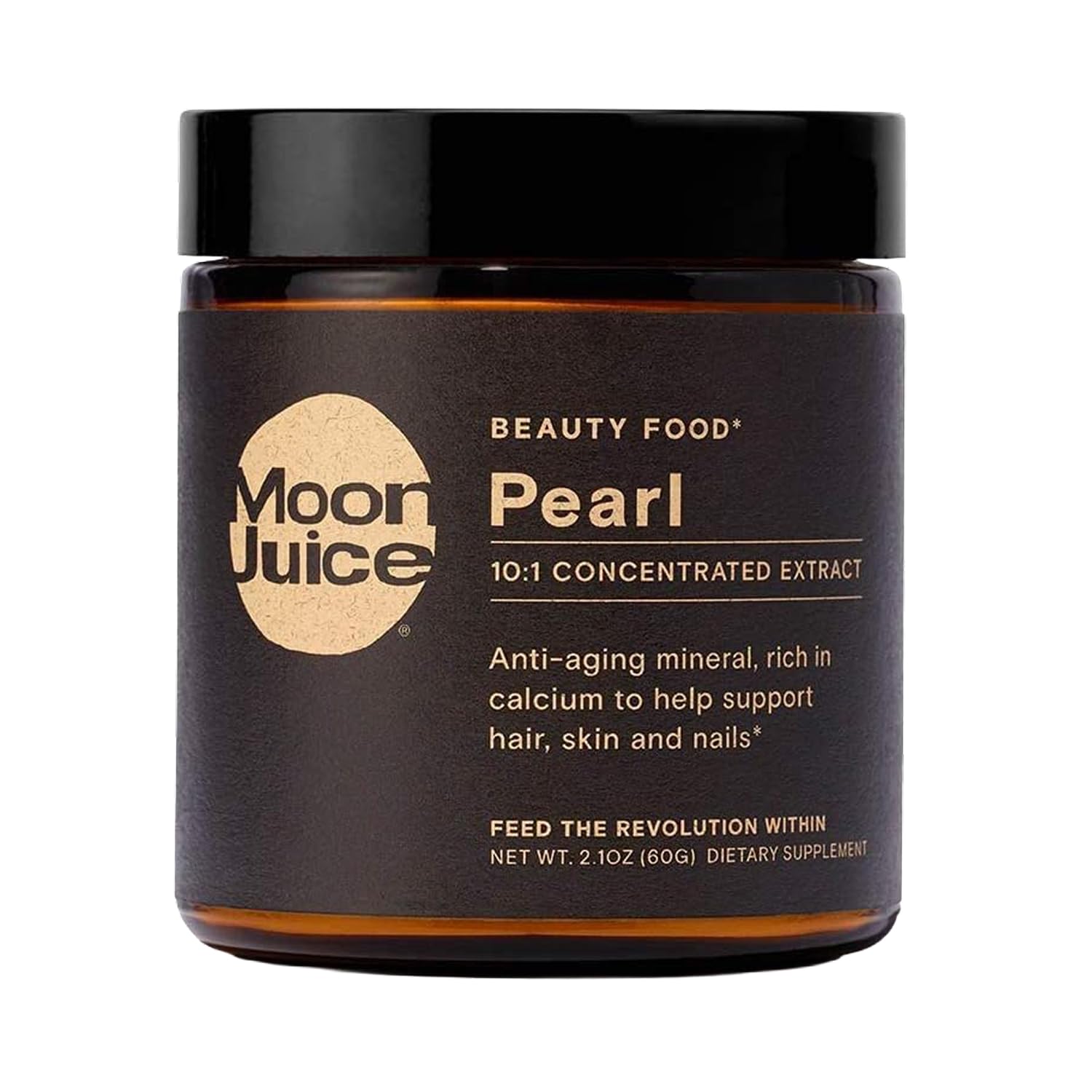 Moon Juice Pearl Powder Supplement - Collagen Support for Hair, Skin & Nails - Anti-Aging Antioxidant Mineral with Calcium - Sustainably Sourced, Non-GMO - 2.1 oz, 30 Servings Moon JuiceUS supplements
