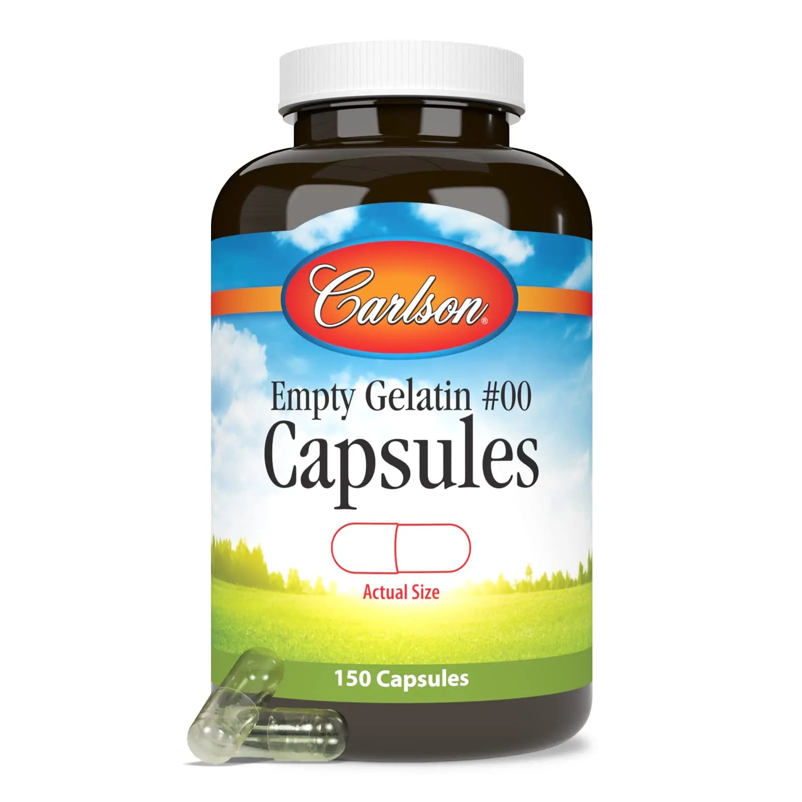 Carlson - Empty Gelatin #00 Capsules, Easy to Separate & Fill, 150 capsules CarlsonAu supplements