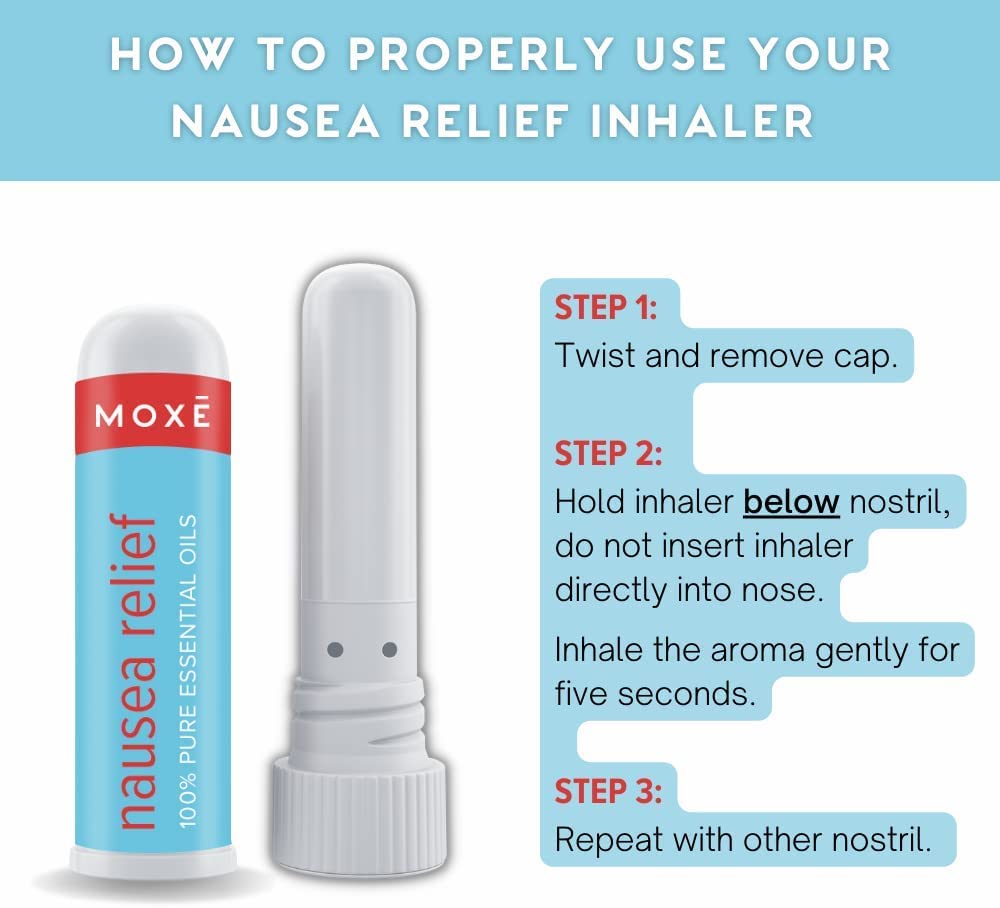 MOXE Nausea Nasal Inhaler Sticks, All Natural Essential Oil Blend, Ginger, Cardamom, Peppermint MOXEAu supplements