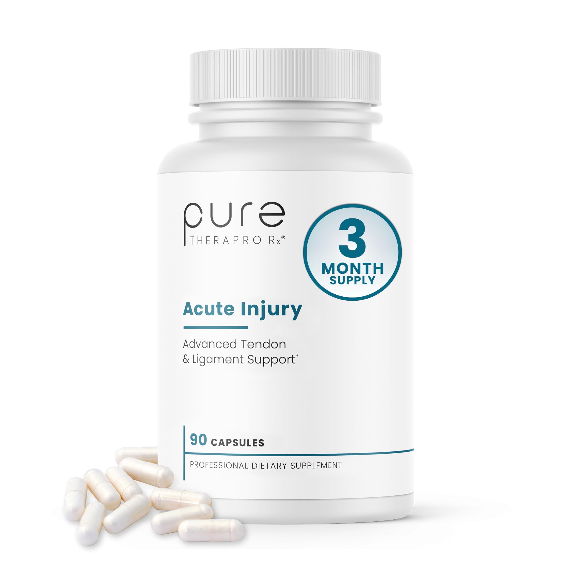 Pure Therapro Rx Acute Injury | Tendon & Ligament Support | Convenient Once a Day Clinical Dose | Supports Tendon Health, Movement & Physical Function | Pharm-Grade (90 Capsules) Pure Therapro RxAu supplements