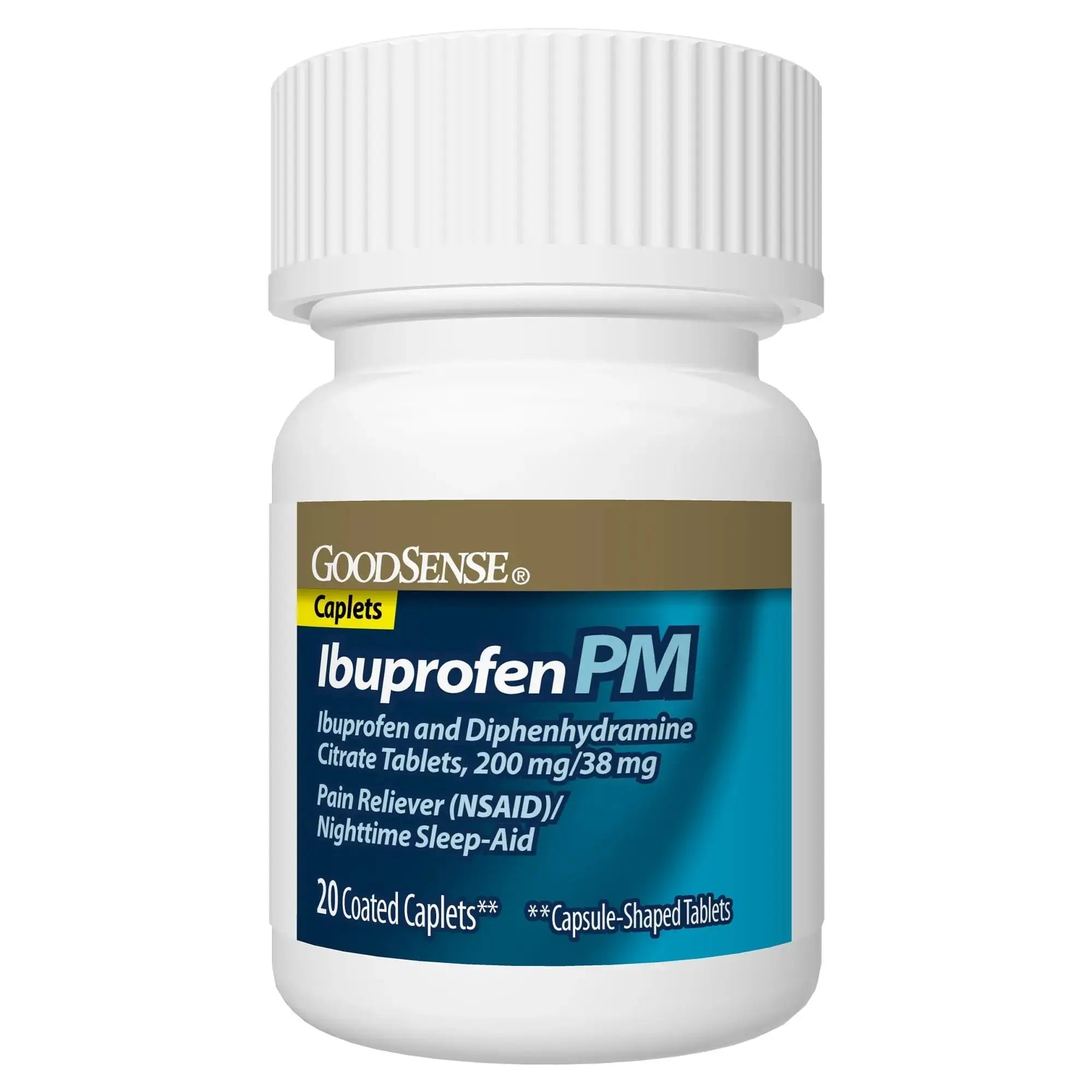 GoodSense Ibuprofen PM, Ibuprofen 200 mg and Diphenhydramine Citrate 38 mg Tablets, Pain Reliever and Nighttime Sleep-Aid GoodSenseAu supplements