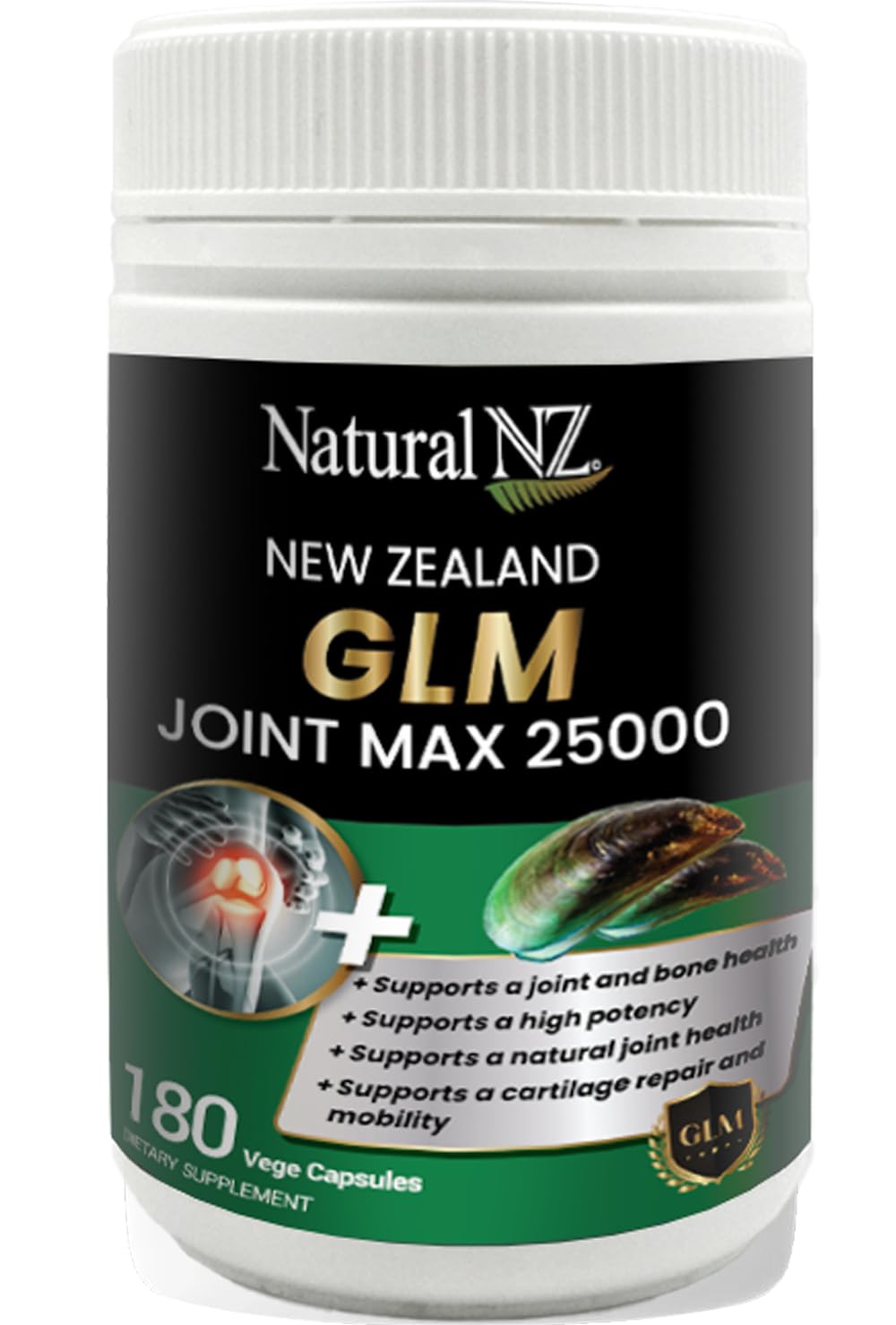 Natural NZ GLM (Green Lipped Mussel) Joint Max 25000 180 Capsuels (1) Natural NZAu supplements