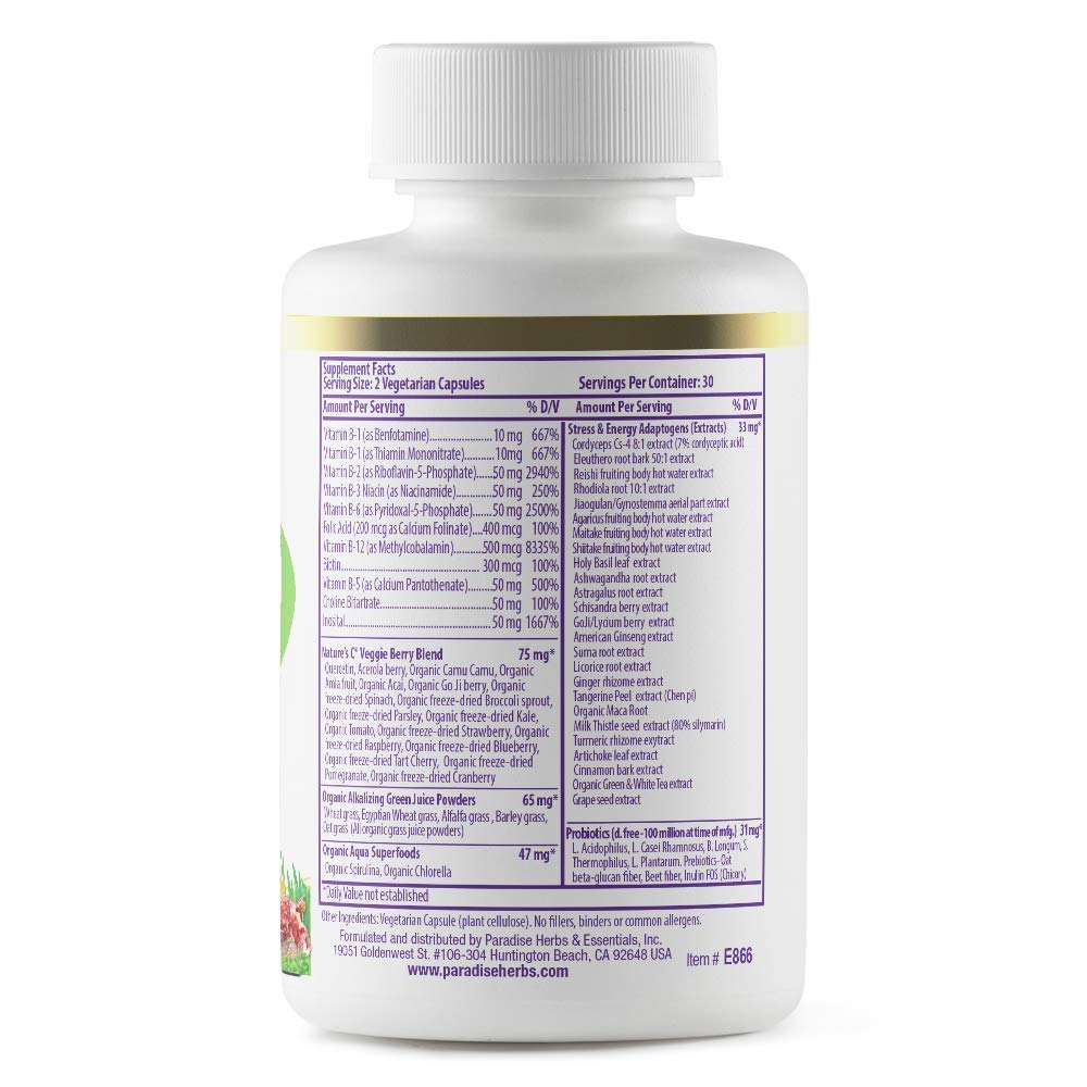 Paradise Herbs Earth's Blend Once Daily Multivitamin & B-Complex Bundle Paradise HerbsAu supplements