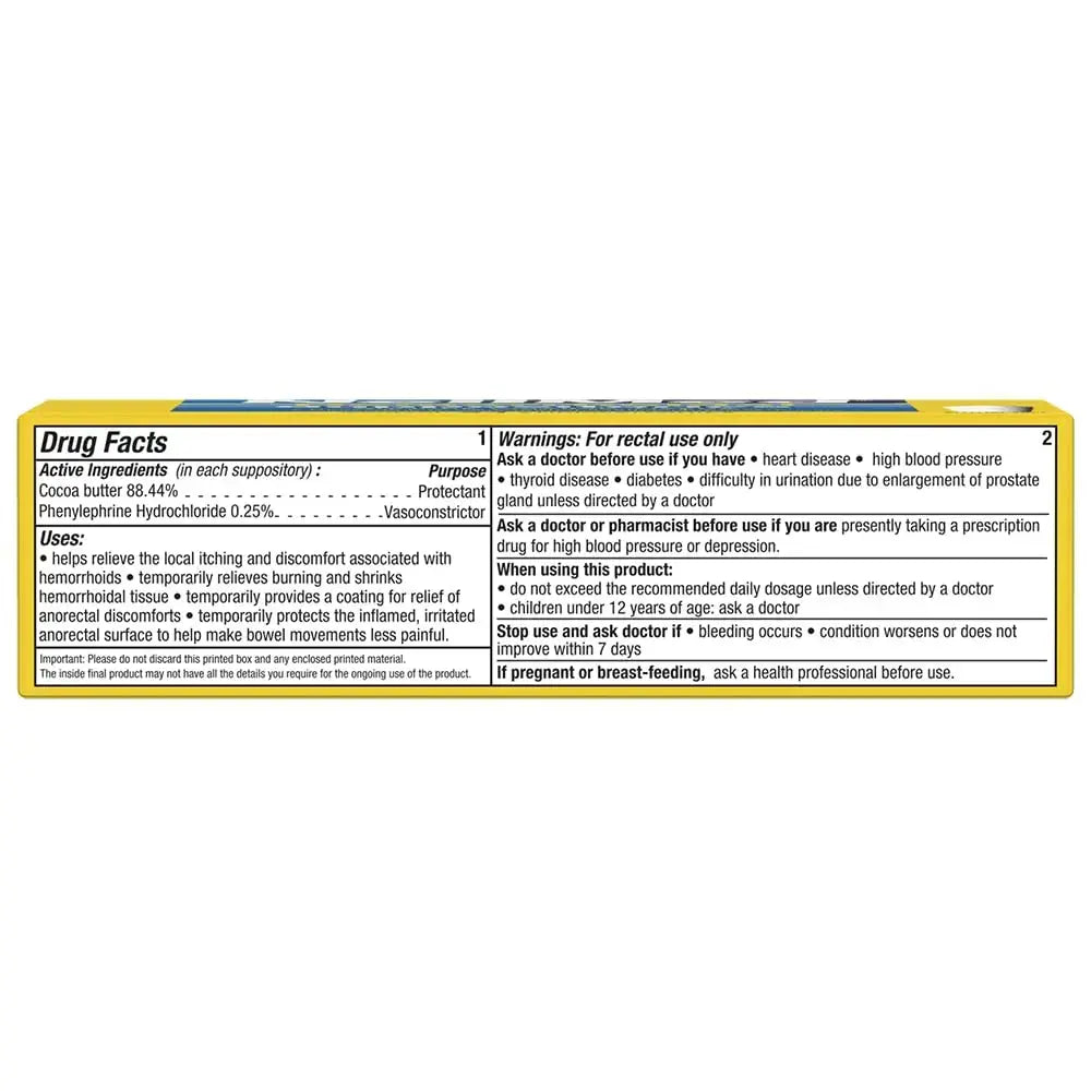 NeilMed Hemorrhoidal Suppositories, Shrinks Swollen Tissue, Relief from Burning, Itching and Discomfort of Hemorrhoids, 24 Count NeilMedAu supplements
