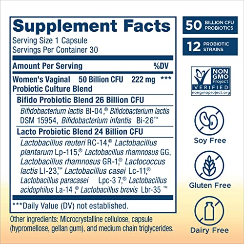 Renew Life Women's Probiotic Capsules, 50 Billion CFU Guaranteed, Supports pH Balance Renew LifeUS supplements