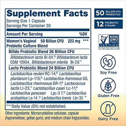 Renew Life Women's Probiotic Capsules, 50 Billion CFU Guaranteed, Supports pH Balance Renew LifeUS supplements