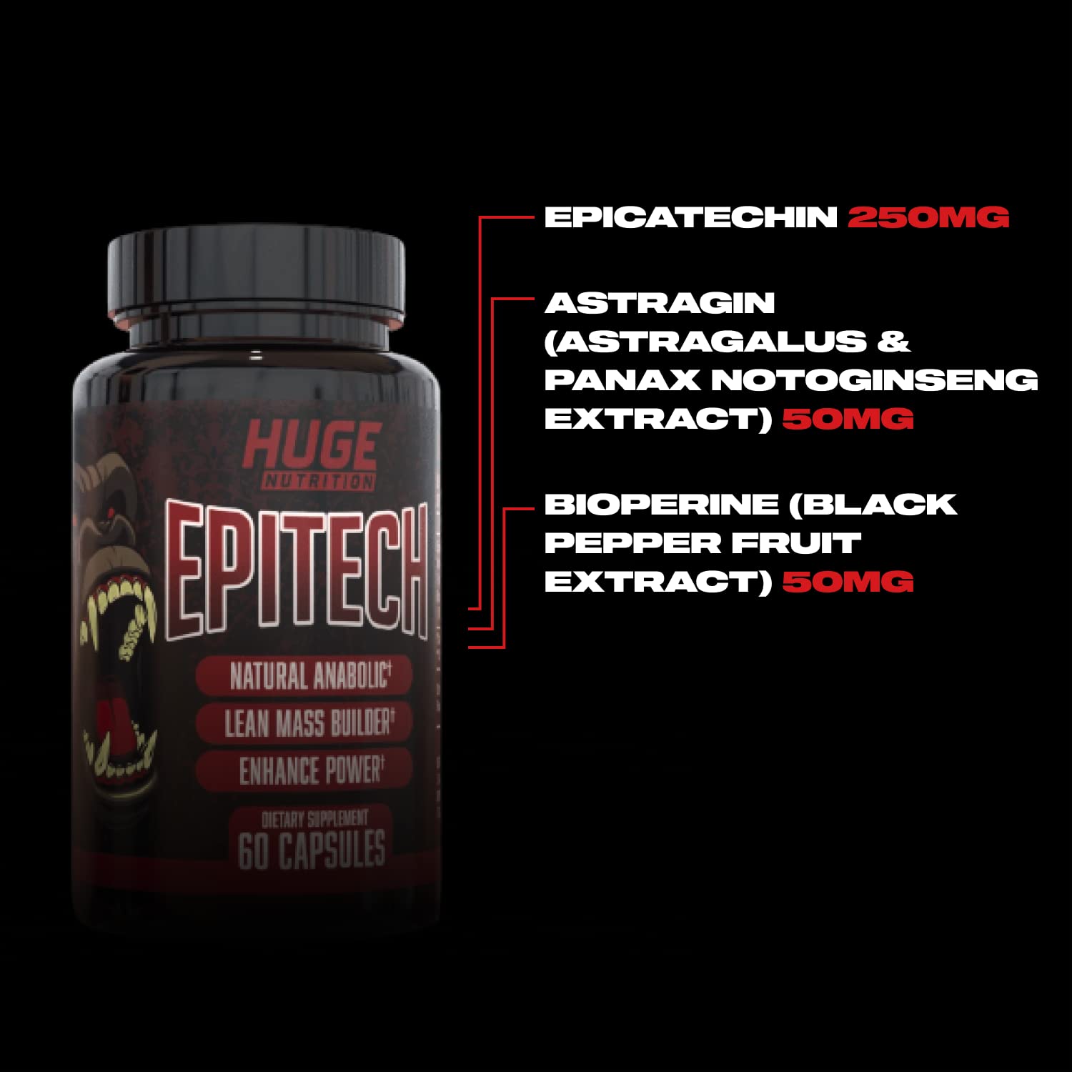 Huge Supplements, Epitech, Epicatechin Supplement, Increase Muscle Mass, Enhance Huge SupplementsAu supplements