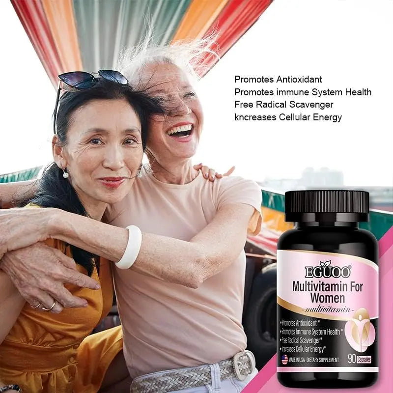 EGUOO Women’s Multivitamin 90 Capsules - Vitamin C, E, Biotin & Folic Acid for Energy, Immune Support, Brain, Heart, Eye & Bone Health EGUOOAu supplements