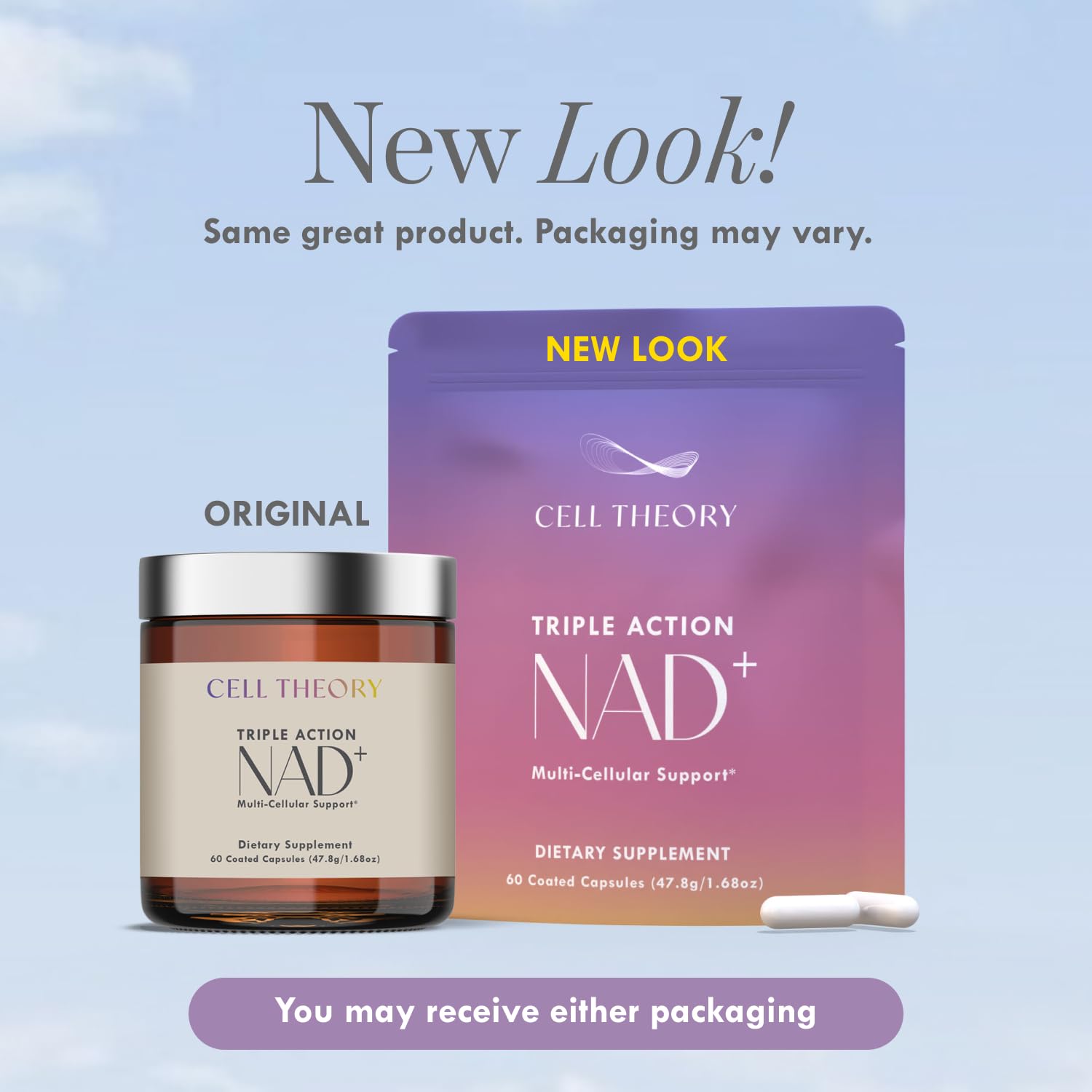 Cell Theory NAD+ Supplement – Triple Action Liposomal NAD+ & NADH Formula for Cellular Energy, Mitochondrial Support, and Longevity, Developed by Dr. Halland, 60 Capsules (30-Day Supply) Cell TheoryAu supplements