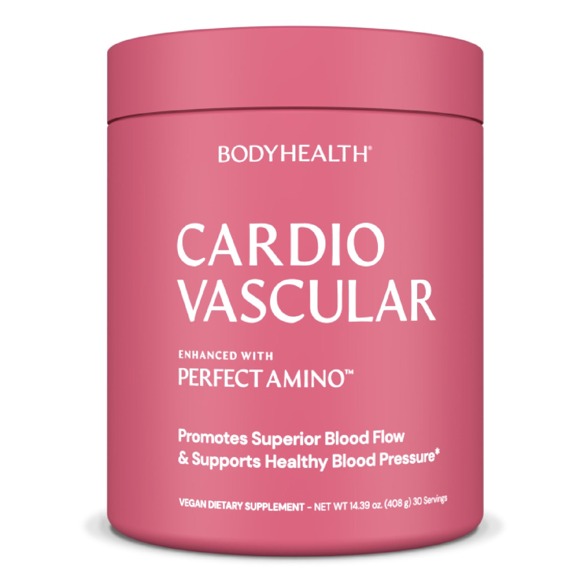 BodyHealth Cardio Vascular with PerfectAmino, Blood Flow and Heart Health Supplement Support with CoQ10, Nicotinamide Riboside, Resveratrol and D-Ribose, Chocolate Flavor, 30 Servings BodyHealthAu supplements
