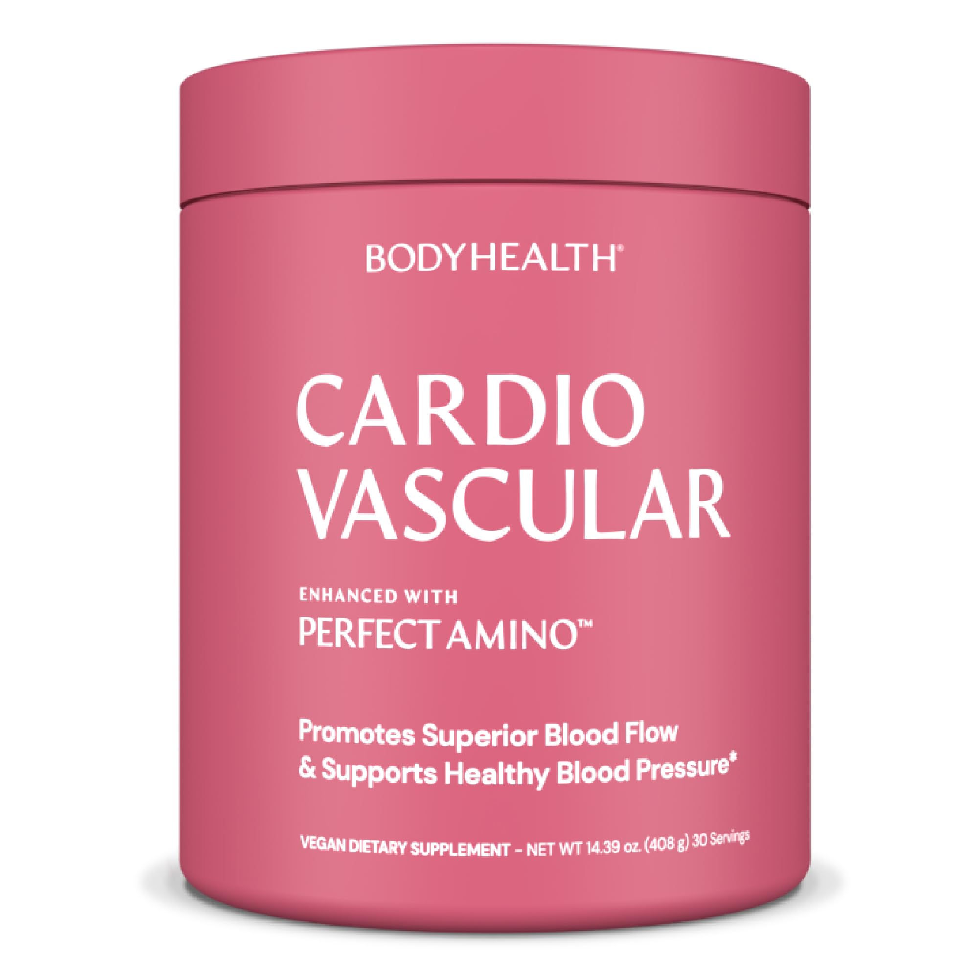BodyHealth Cardio Vascular with PerfectAmino, Blood Flow and Heart Health Supplement Support with CoQ10, Nicotinamide Riboside, Resveratrol and D-Ribose, Chocolate Flavor, 30 Servings BodyHealthAu supplements