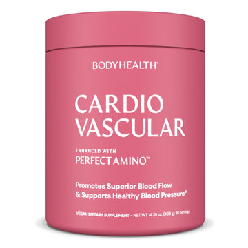 BodyHealth Cardio Vascular with PerfectAmino, Blood Flow and Heart Health Supplement Support with CoQ10, Nicotinamide Riboside, Resveratrol and D-Ribose, Chocolate Flavor, 30 Servings BodyHealthAu supplements