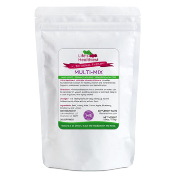 The Beet Lady Life's Healthiest Multi Mix Vitamin & Mineral Whole Food Therapy Blend with Real Fruit & Vegetables. Organic, Plant-Based, Non-GMO. 6 oz The Beet LadyAu supplements