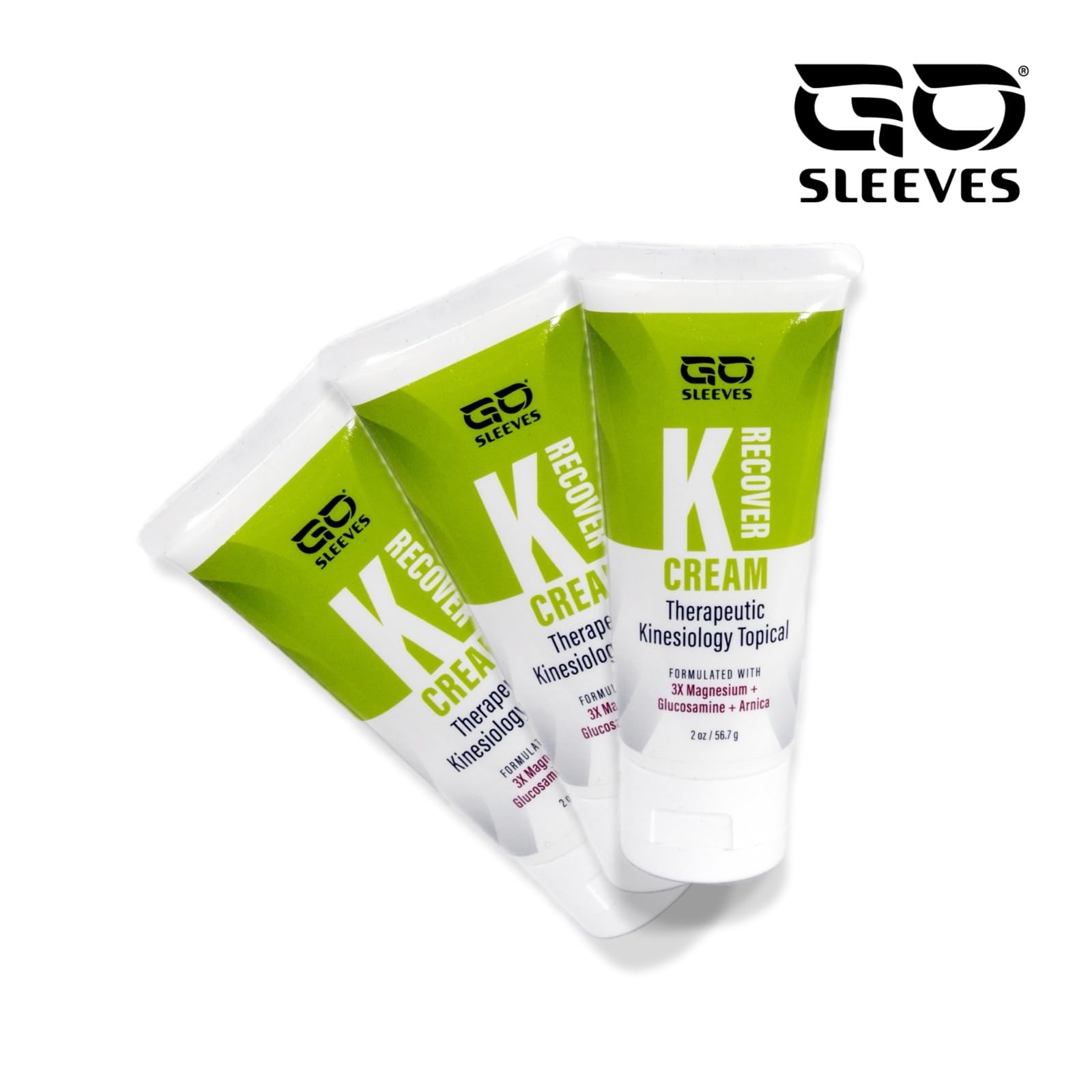 Go Sleeves Sports Recovery Cream - Concentrated Muscle and Joint Recovery Lotion – Magnesium Chloride Cream with Arnica for Muscle Pain and Stiffness from Running, Exercise, Backache – 2 Ounces GO SLEEVESAu supplements