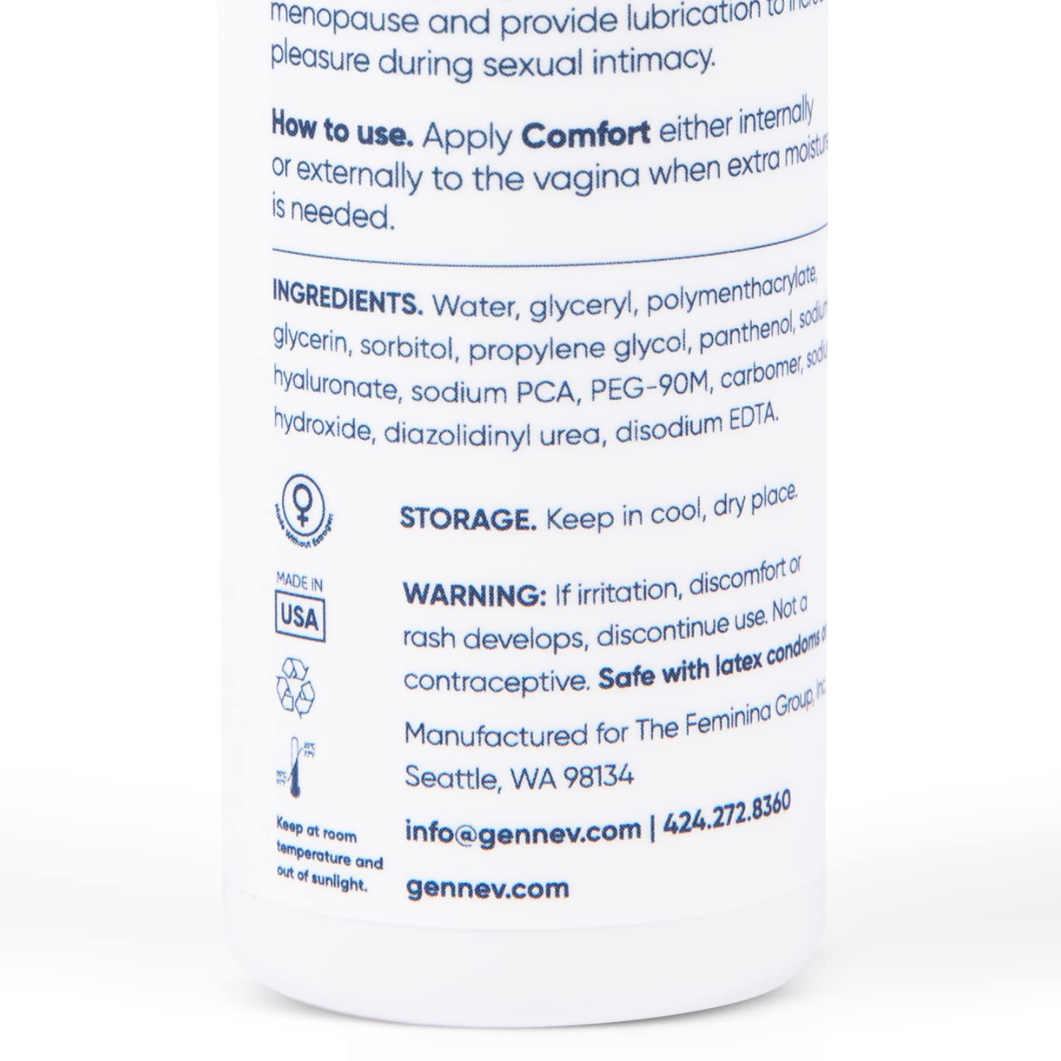 Gennev Intimate Water-Based Lubricant for Women - 2-in-1 Menopause Lubricant and Feminine genneveAu supplements