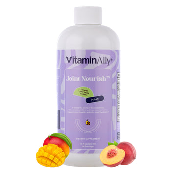 Joint Nourish – 100% Vegan Liquid Joint Supplement | Vegan Glucosamine, Chondroitin, MSM, Hyaluronic Acid & Vitamin C | Mango-Peach | Supports Joint Mobility, Cartilage & Skin | Sugar-Free,16 Servings VitaminallyAu supplements