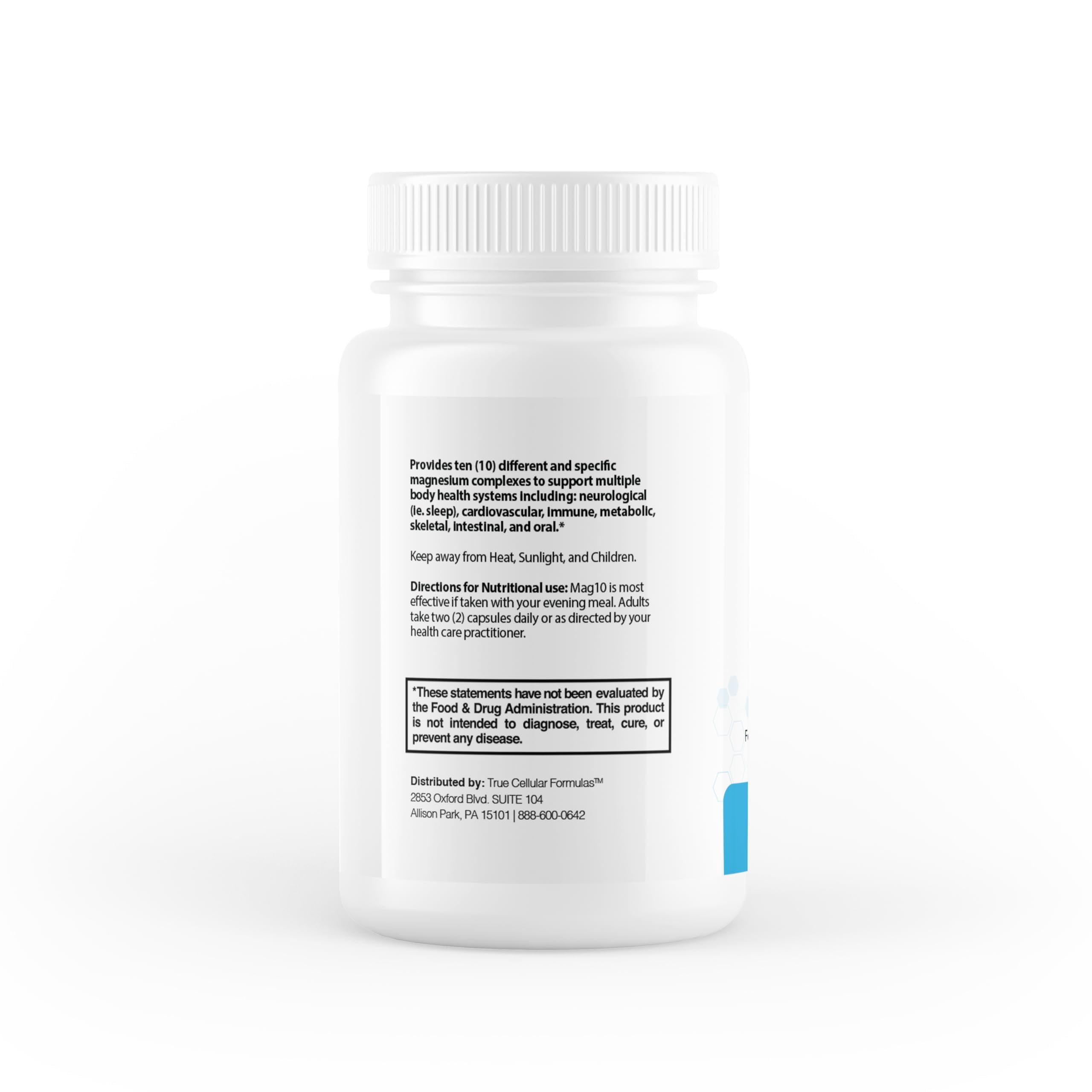 True Cellular Formulas Mg10X Multi-System Magnesium | Supplement to Support Sleep - 60 Capsules | Enhanced Sleep, Immune System & Metabolic Support | Includes Magnesium Glycinate, Citrate and More True Cellular FormulasAu supplements