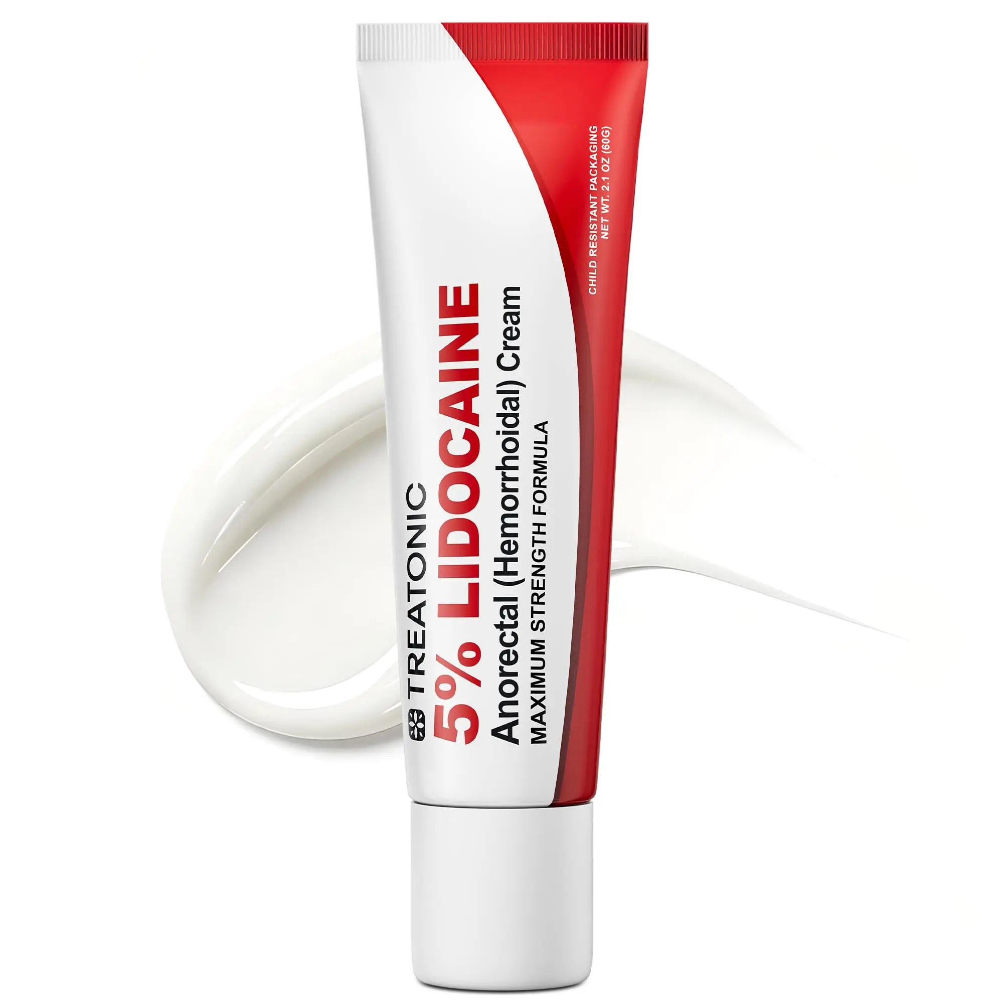 Treatonic 5% Lidocaine Numbing Cream: Lidocaine Cream for Pain Relief, Itching, Burning, Soreness, Hemorrhoid - Maximum Strength Topical Numb Cream - Fast Acting & Long Lasting Numbing Cream- 2.1 oz TreatonicAu supplements